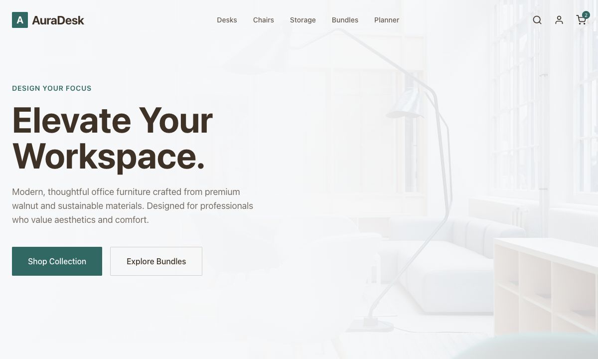 AuraDesk Furniture 项目预览