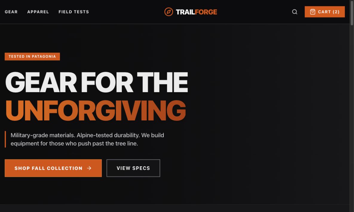 TrailForge Gear 项目预览